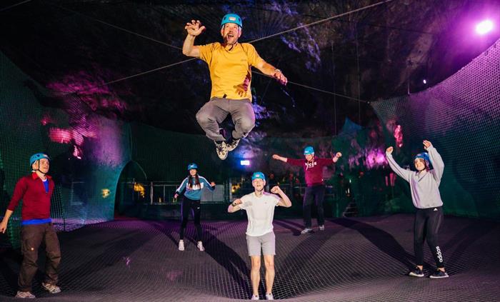 Jump, bounce and slide on Bounce Below!